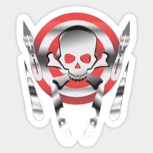 Jolly Target and Assorted Throwing Knives Sticker